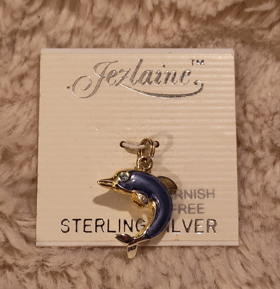 NWT! Sterling Silver Dolphin Pendant/Charm